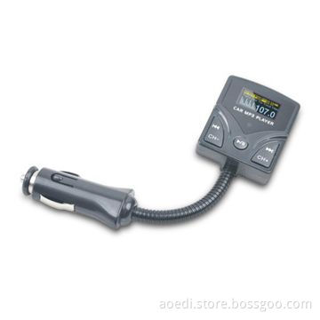 Car FM Transmitter with Long Neck LED Screen, Supports SD Card Slot
